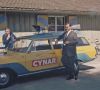 Werbung mit Lautsprecherwagen; Otto Maurer + Kurt Sommer 