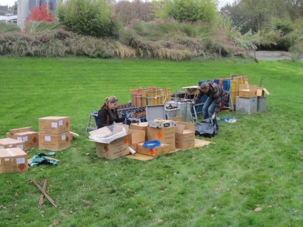 Aufbau Feuerwerk  Aufbau Feuerwerk